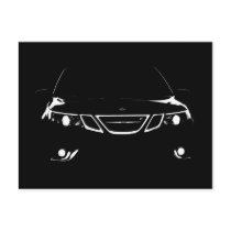 Saab 9-3 Aero Postcard