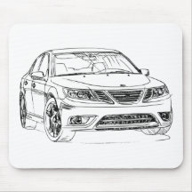 Saab 9-3 Turbo X 2008 Mouse Mat