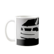 Saab 9-5 Aero rear - Grey on dark background Coffee Mug
