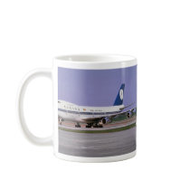 Sabena 747 on runway, Mirabel Airport, Montreal, C Mug