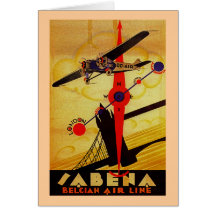 Sabena Art Deco Compass Card