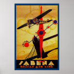 Sabena Art Deco Compass Poster