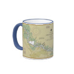 Sabine and Neches Rivers Nautical Chart Mug