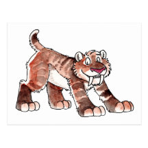 Sabretooth Tiger Postcard