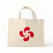 Sac Beige Croix Basque Rouge "Lauburu"