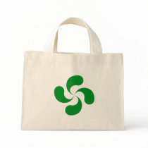 Sac Beige Croix Basque Verte "Lauburu"