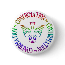 Sacrament of Confirmation - Descent of Holy Spirit Pinback Buttons