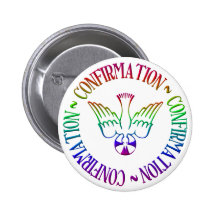 Sacrament of Confirmation - Descent of Holy Spirit Pinback Button