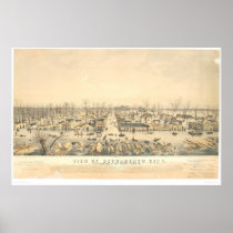 Sacramento During Flood of 1850 (1586A) Poster