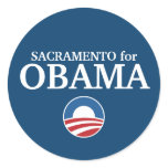 SACRAMENTO for Obama custom your city personalised stickers