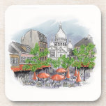 Sacre Coeur cork coaster set