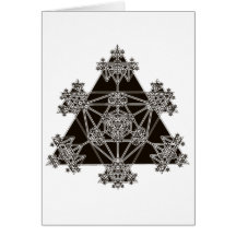 Sacred Geometry: Black Triangles: Greeting Cards