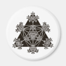 Sacred Geometry: Black Triangles: Refrigerator Magnets