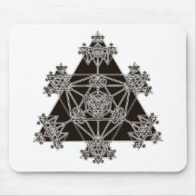 Sacred Geometry: Black Triangles: Mouse Pad