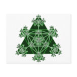 Sacred Geometry: Green Triangles: Postcards