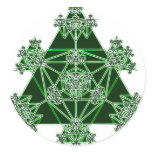 Sacred Geometry: Green Triangles: stickers