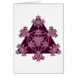 Sacred Geometry: Pink Triangles: Greeting Card