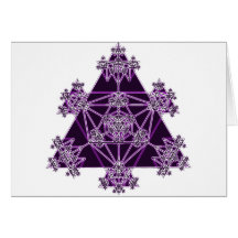 Sacred Geometry: Violet Triangles: Cards