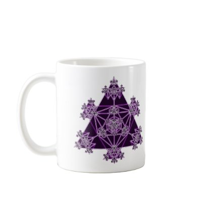 Sacred Geometry: Violet Triangles: Coffee Mugs by spiritswitchboard