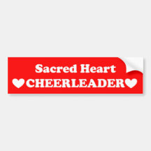 Sacred Heart Cheerleader Bumper Sticker