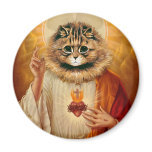 Sacred Heart Kitty Magnet