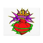 Sacred Heart of Jesus Christ Faith Tattoo postcards