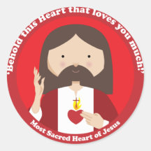 Sacred Heart of Jesus Round Sticker