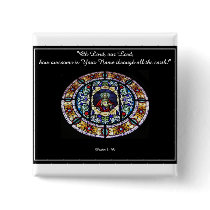 Sacred Heart of Jesus Stained Glass Window Button