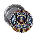 Sacred Heart of Jesus Stained Glass Window Buttons