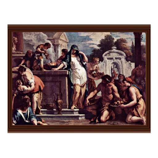Sacrifice To The Goddess Vesta By Ricci Sebastiano Post Card