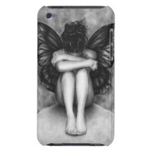 Sad Butterfly Girl iPod Case Barely There iPod Case