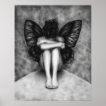 Sad Butterfly Girl Poster posters