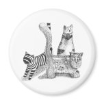 Sad cats refrigerator magnets