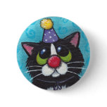 Sad Clown Cat Button
