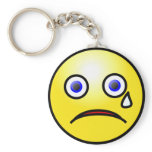Sad Crying Face Keychain