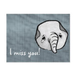 Sad elephant postcards