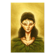 sad elf fantasy portrait photo print