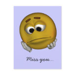 Sad Emoticon postcards