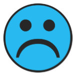 Sad face stickers