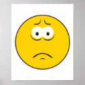 Sad Frowning Smiley Face posters