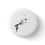 Sad girl and butterfly buttons