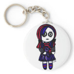 Sad Goth girl keychain