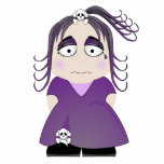 Sad Gothic Girl In Purple photo sculptures