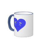 Sad Heart Face mugs