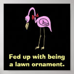 Sad Little 1950s Lawn Ornament Poster posters