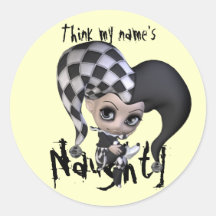 Sad Little Jester Stickers