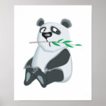 sad little panda bear print