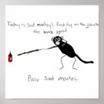Sad Monkey Bomb Squad Poster posters