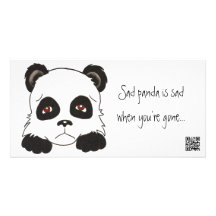 Sad Panda Photo Card