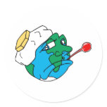 Sad planet stickers